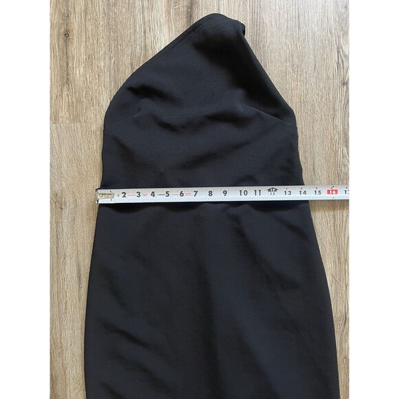 Zara midi black dress one-shoulder with a strap and a low back Size Medium - Picture 5 of 7